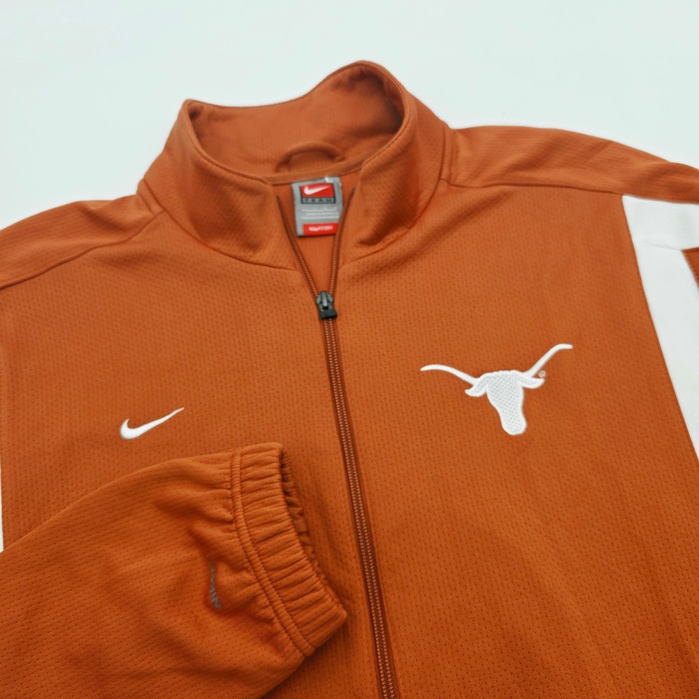 Nike Team Texas Longhorns Mens Large Burnt Orange Full Zip Fit-Dry Track Jacket